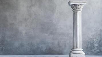 Elegant classical column in minimalist space photo