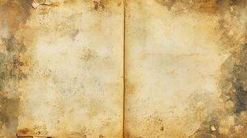 Old weathered pages with rustic texture and color photo
