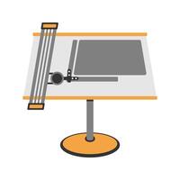 Drafting Table Icon Illustration Perfect for architecture, engineering, and construction themes. vector