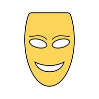 happy mask Icon illustration perfect for designs related to circus and carnival themes vector