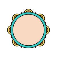 tambourine Icon illustration perfect for designs related to circus and carnival themes vector