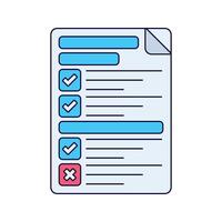 task document Iconillustration Perfect for business, planning, or management themes. Clean and colorful design. vector