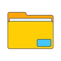 file manager Iconillustration Perfect for business, planning, or management themes. Clean and colorful design. vector