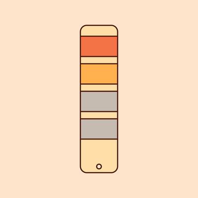 Color card Icon Illustration. Equipment for art and graphics, creativity and creation, digital creativity.