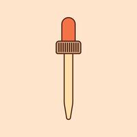 Dropper pipette Icon Illustration. Equipment for art and graphics, creativity and creation, digital creativity. vector