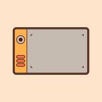 Graphic tablet Icon Illustration. Equipment for art and graphics, creativity and creation, digital creativity vector