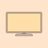 LCD Monitor Icon Illustration. Equipment for art and graphics, creativity and creation, digital creativity vector