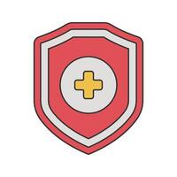Health Shield Icon Icon Illustration in flat design style. Perfect for fitness-themed designs or projects vector