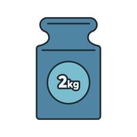 Weight Calibration Icon Illustration in Flat Style. Perfect for engineering, science, or educational design projects vector