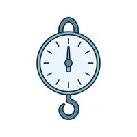 Hanging Scale Icon Illustration in Flat Style. Perfect for engineering, science, or educational design projects vector