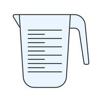 Measuring Cup Icon Illustration in Flat Style. Perfect for engineering, science, or educational design projects vector