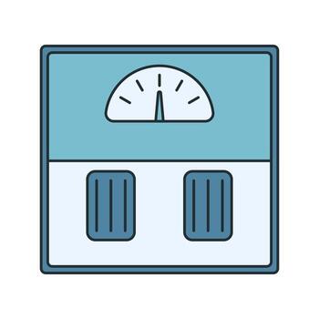 Analog Scale Icon Illustration in Flat Style. Perfect for engineering, science, or educational design projects vector