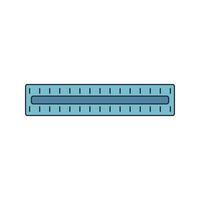 Ruler Icon Illustration in Flat Style. Perfect for engineering, science, or educational design projects vector