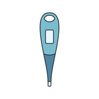 Thermometer Icon Illustration in Flat Style. iDEAfor engineering, science, or educational design projectsL vector