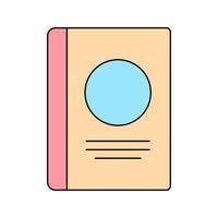 Booklet Icon Illustration in Flat Style. Perfect for design projects, print shops, or creative materials representation vector