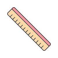 Ruler Icon Illustration in Flat Style. Perfect for design projects, print shops, or creative materials representation vector