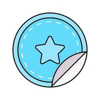 Sticker Icon Illustration in Flat Style. Perfect for design projects, print shops, or creative materials representation vector