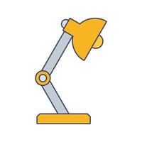 Desk Lamp Icon Illustration in Flat Style .Ideal for construction, engineering, and industrial design projects vector