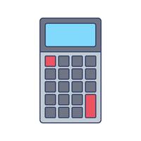 Calculator Icon Illustration in Flat Style .Ideal for construction, engineering, and industrial design projects vector