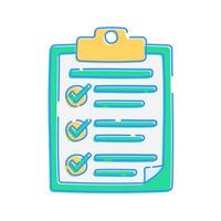 Clipboard with Checklist, A clipboard with a task checklist prominently displayed vector