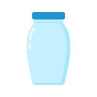 Blue Lid Jar. Perfect for product packaging, storage visuals, or eco-friendly themes in design projects and creative content. vector
