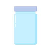 Light Blue Lid Jar. Perfect for product packaging, storage visuals, or eco-friendly themes in design projects and creative content. vector