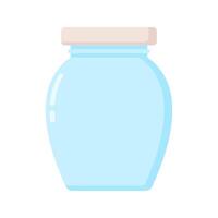White Lid Jar. Perfect for product packaging, storage visuals, or eco-friendly themes in design projects and creative content. vector