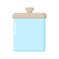 Wooden Square Plain Jar. Perfect for product packaging, storage visuals, or eco-friendly themes in design projects and creative content. vector