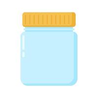 Yellow Screw Lid Jar. Perfect for product packaging, storage visuals, or eco-friendly themes in design projects and creative content. vector