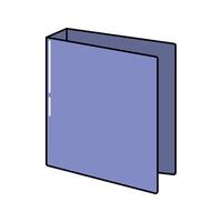 Presentation Folder. A blue folder with a side pocket for storing papers vector