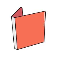 Red Pocket Folder. A red folder with an inner pocket for loose sheets vector
