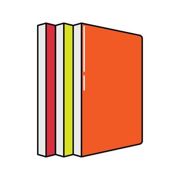 apilado carpetas un colección de de colores carpetas apilado juntos. vector