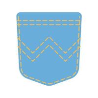 Denim patch illustration stitching and button details. Perfect for fashion design and apparel graphics. Perfect for digital and print use. vector