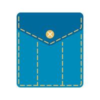 Denim pocket illustration stitching and button details. Perfect for fashion design and apparel graphics. Perfect for digital and print use. vector