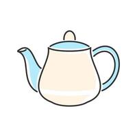 Minimalist Teapot. A simple, modern teapot with a smooth surface and elegant handle. vector