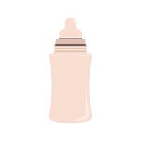 Beige Soft Bottle. A squeezable, lightweight bottle with a smooth surface for a comfortable feeding experience. vector