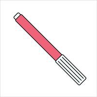 Marker Flat design style, red marker pens, symbolizing highlighting, drawing, and writing, ideal for office, school, and creative design projects. vector