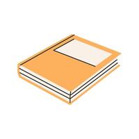 Books Flat design style, two stacked books, representing knowledge and leisure, great for reading or home study-themed designs. vector