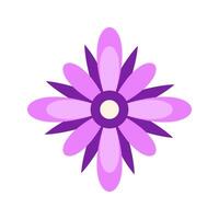Groovy Abstract flower petals illustration vector