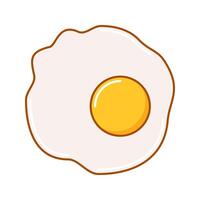A soft looking egg with the yolk lightly oozing. vector