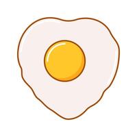 Artistic fried egg with thick borders and vibrant color. vector