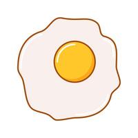 A minimalist fried egg with thin whites and a bold yolk. vector