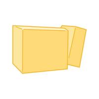 Two butter bars leaning against each other from the back view. vector