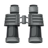 Binoculars double lenses optical instrument for viewing distant objects illustration vector