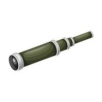 Spyglass telescope optical instrument for viewing distant objects illustration vector