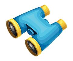 Binoculars double lenses optical instrument illustration on white background vector