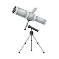 Modern astronomical telescope on tripod, optical device illustration vector
