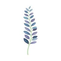 Blue twig flower, trendy color floral design element illustration vector