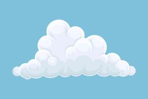 Blue sky with white cloud. Storage solution, database, networking, meteorology element cartoon illustration vector