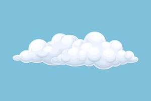 Abstrat white fluffy cloud. Storage solution, database, networking, meteorology element cartoon illustration vector